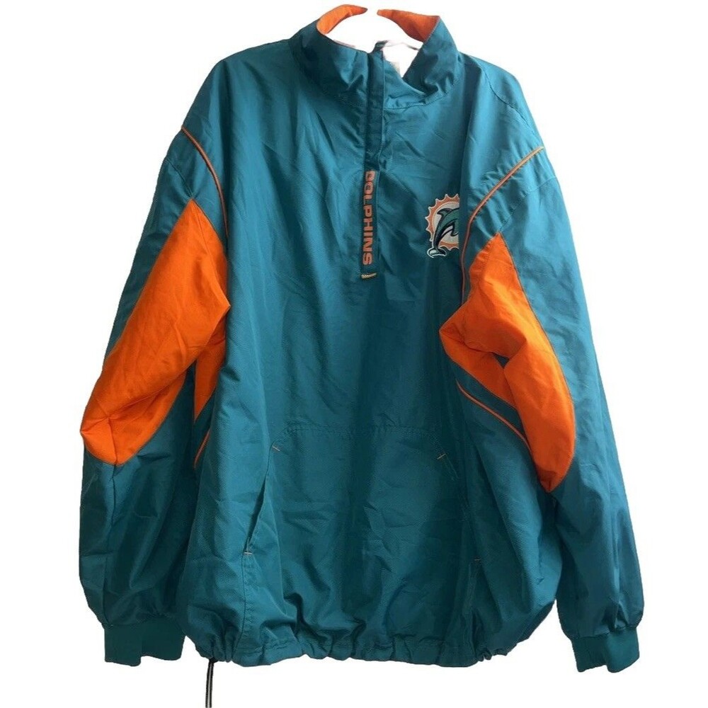 Miami Dolphins NFL Men's Starter Reversible Half Zip Fleece Pullover Jacket 2xl